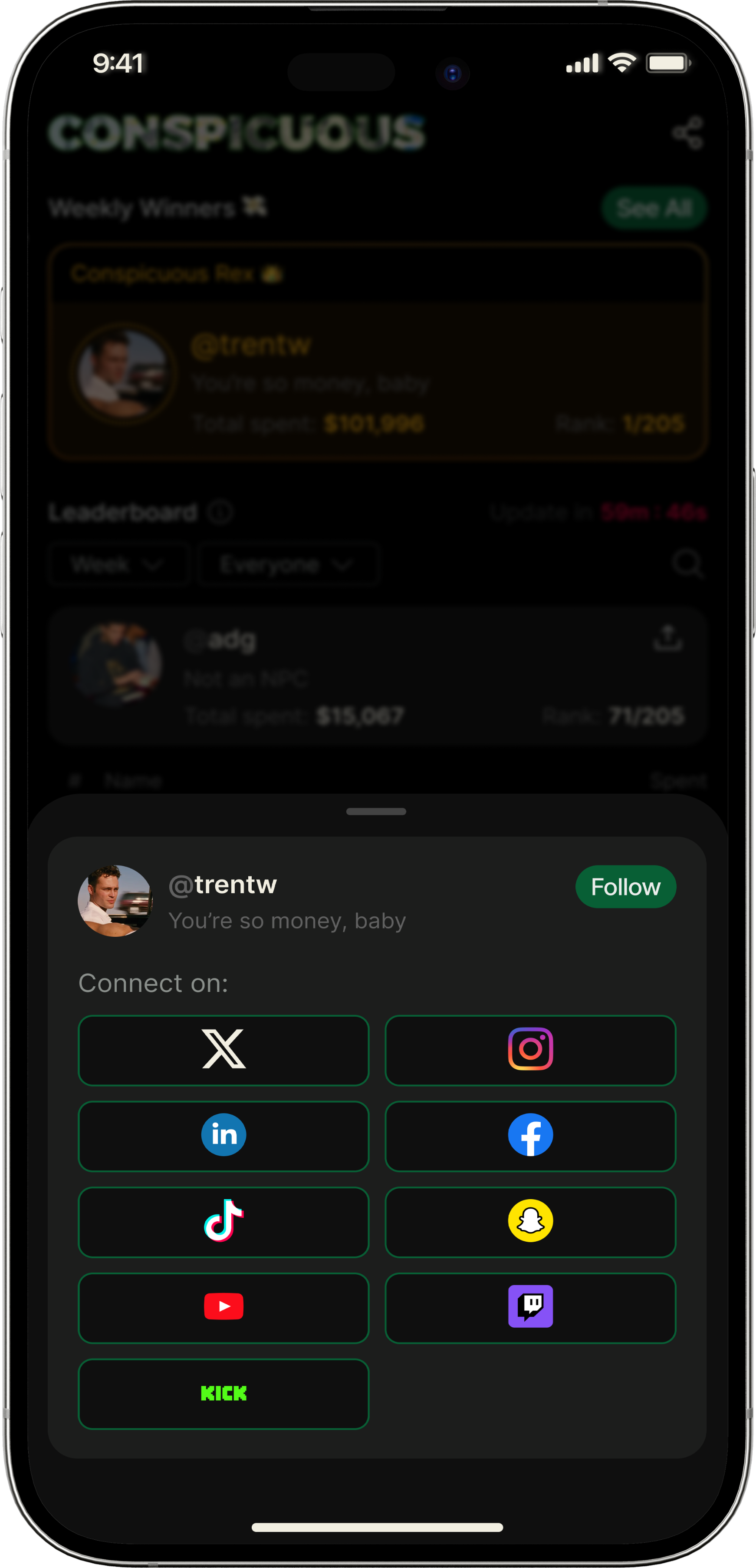 Profile socials